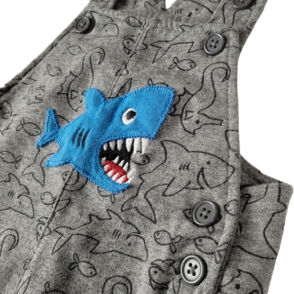 PEKKLE Overall Shorts Shark Size 18 M - Picture 4 of 8